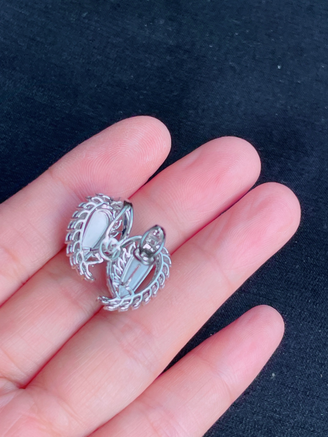 ️绿福豆耳包 晶莹剔透，新颖时尚，无裂，12.5-5-2
