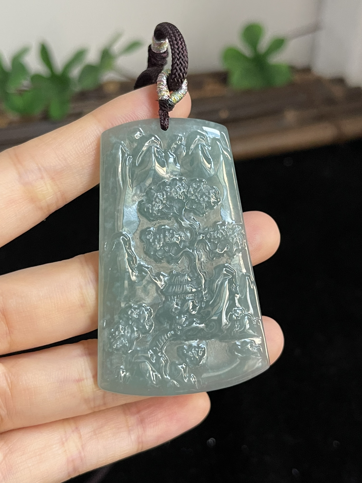 翡翠山水牌