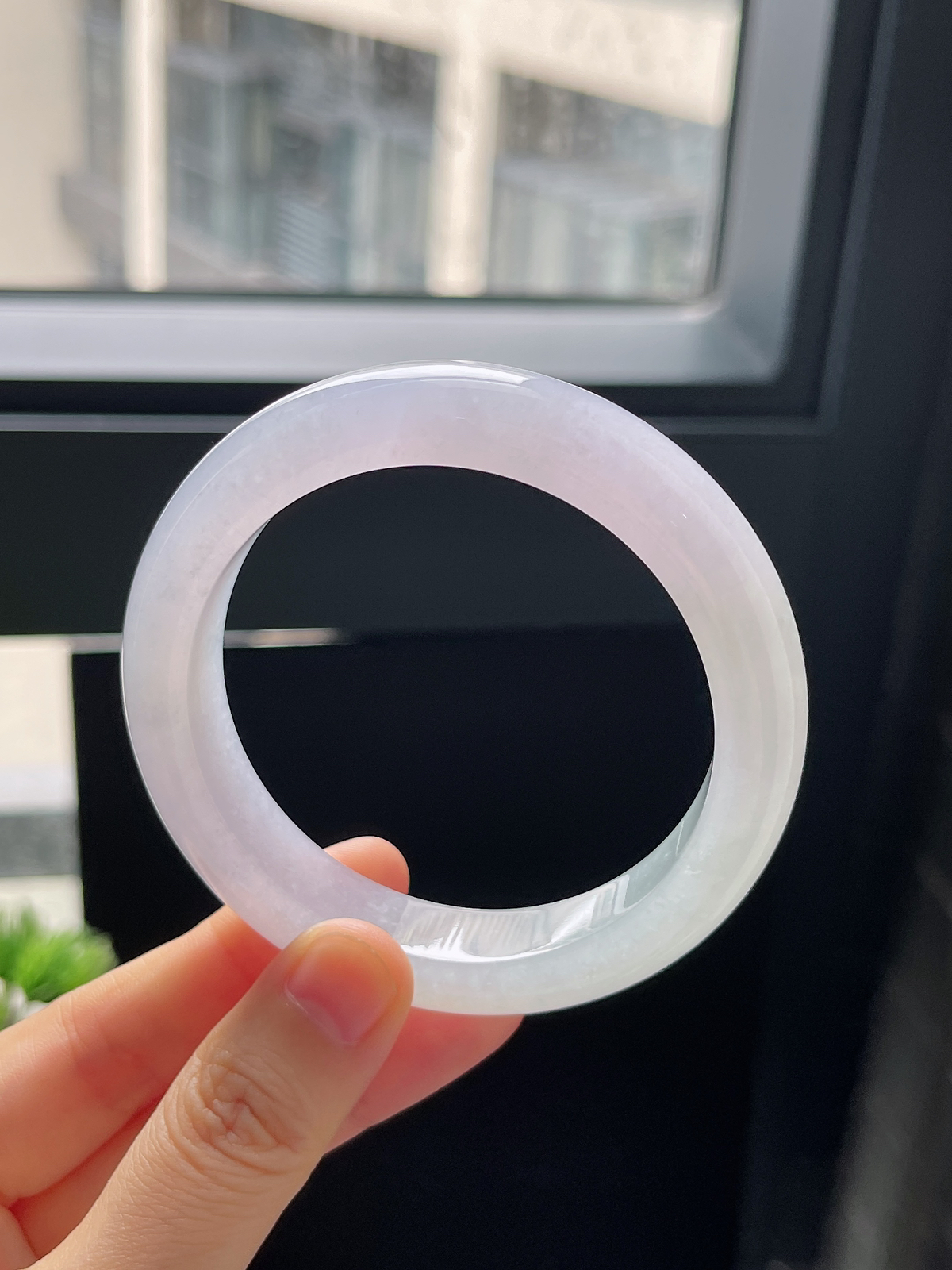 圈口56，冰春彩翡翠正圈手镯