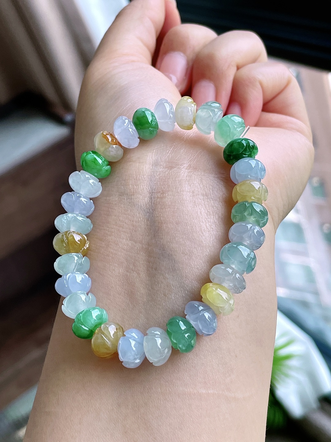 冰多宝手串算盘珠珠子手串 性比高 尺寸10-5.8mm 重量32.4克