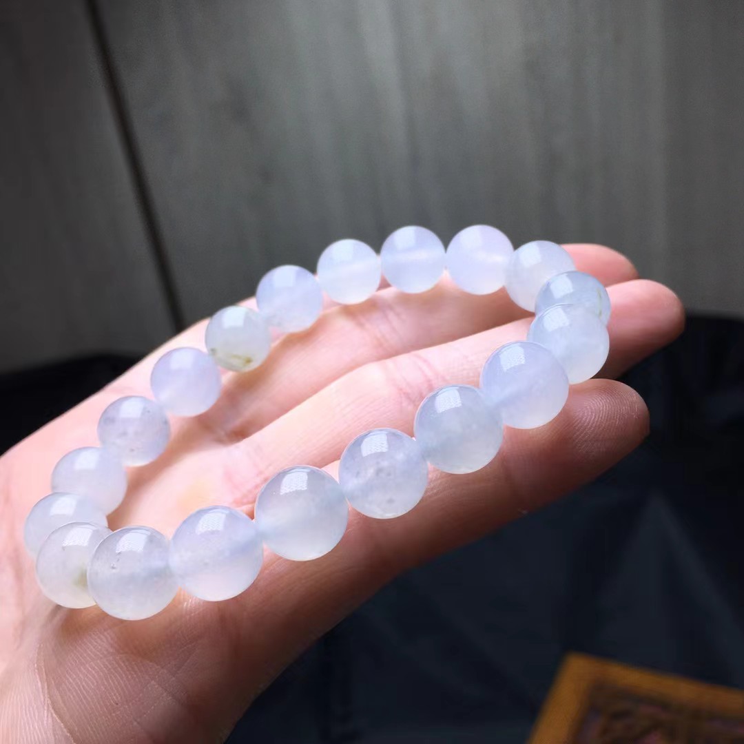 ️ 冰种手串，卡9.8～10mm，19颗，种好，玉质细腻，均匀，通透，度极高