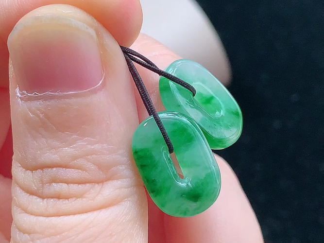 ️ 福在眼前一对，尺寸取一15.0-10.5-2.7mm，包A附证书