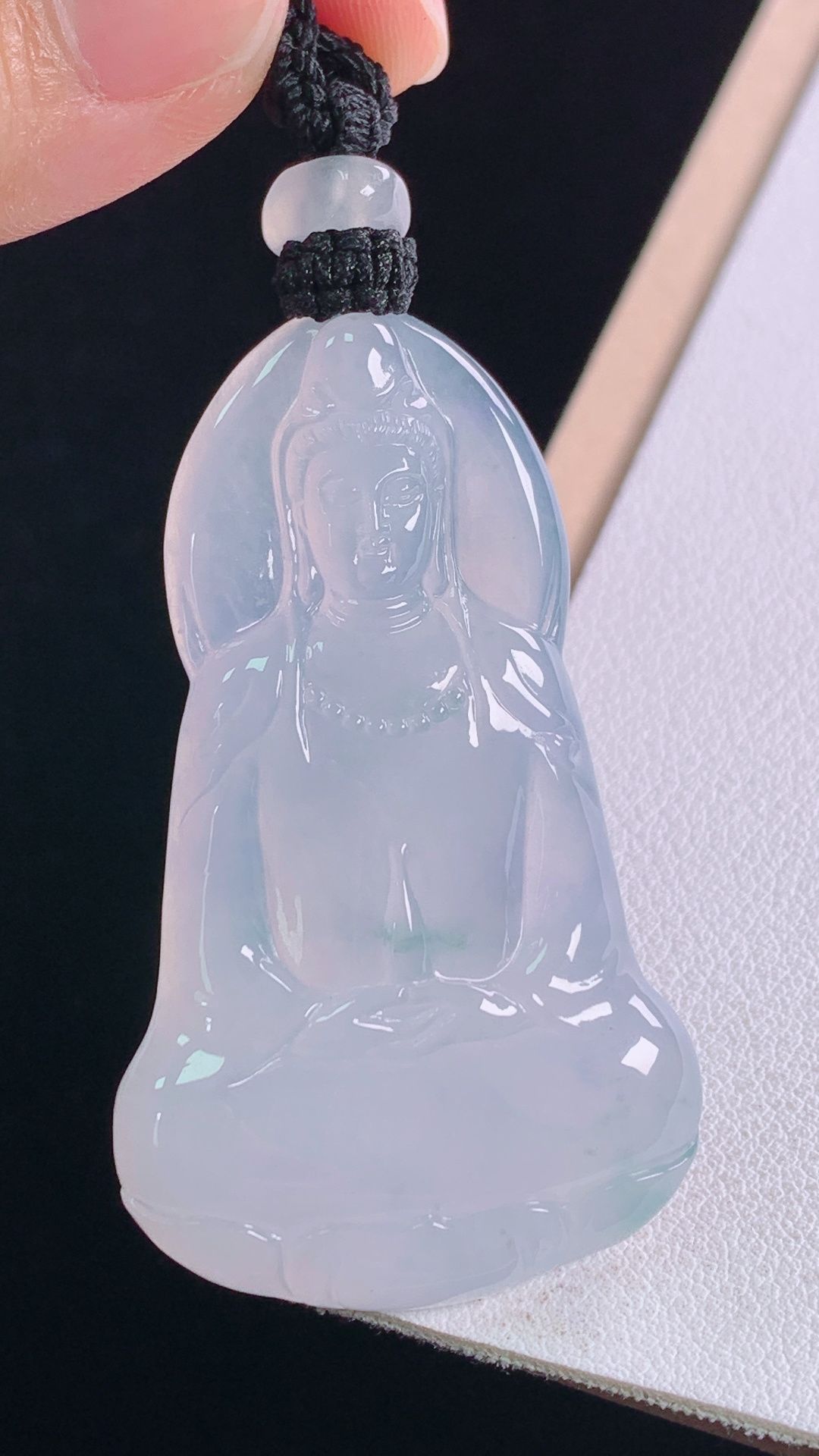 紫飘花观音，一刀切 紫气东来，花色灵动，无裂 尺寸:50.5-30.6-5.3mm 28