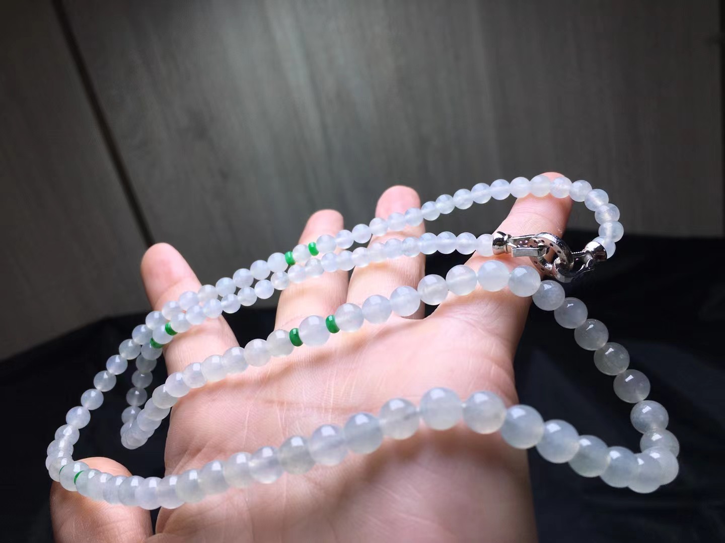 ️ 珠链，卡6.5～47mm，114颗，种好，玉质细腻，均匀，实物更耐看