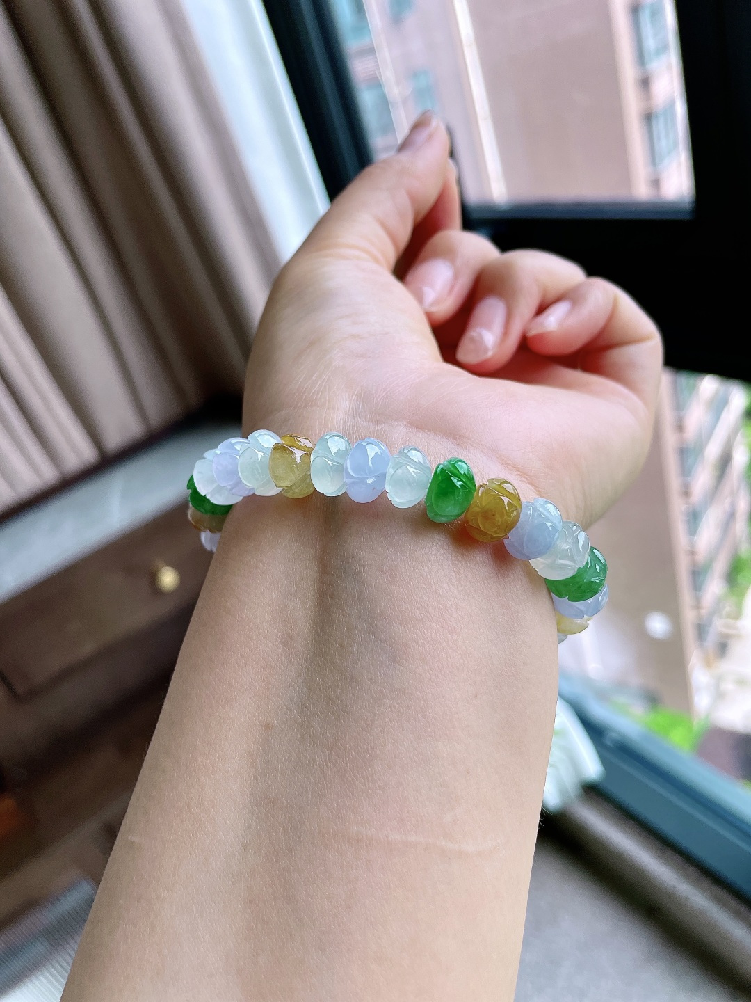 冰多宝手串算盘珠珠子手串 性比高 尺寸10-5.8mm 重量32.4克