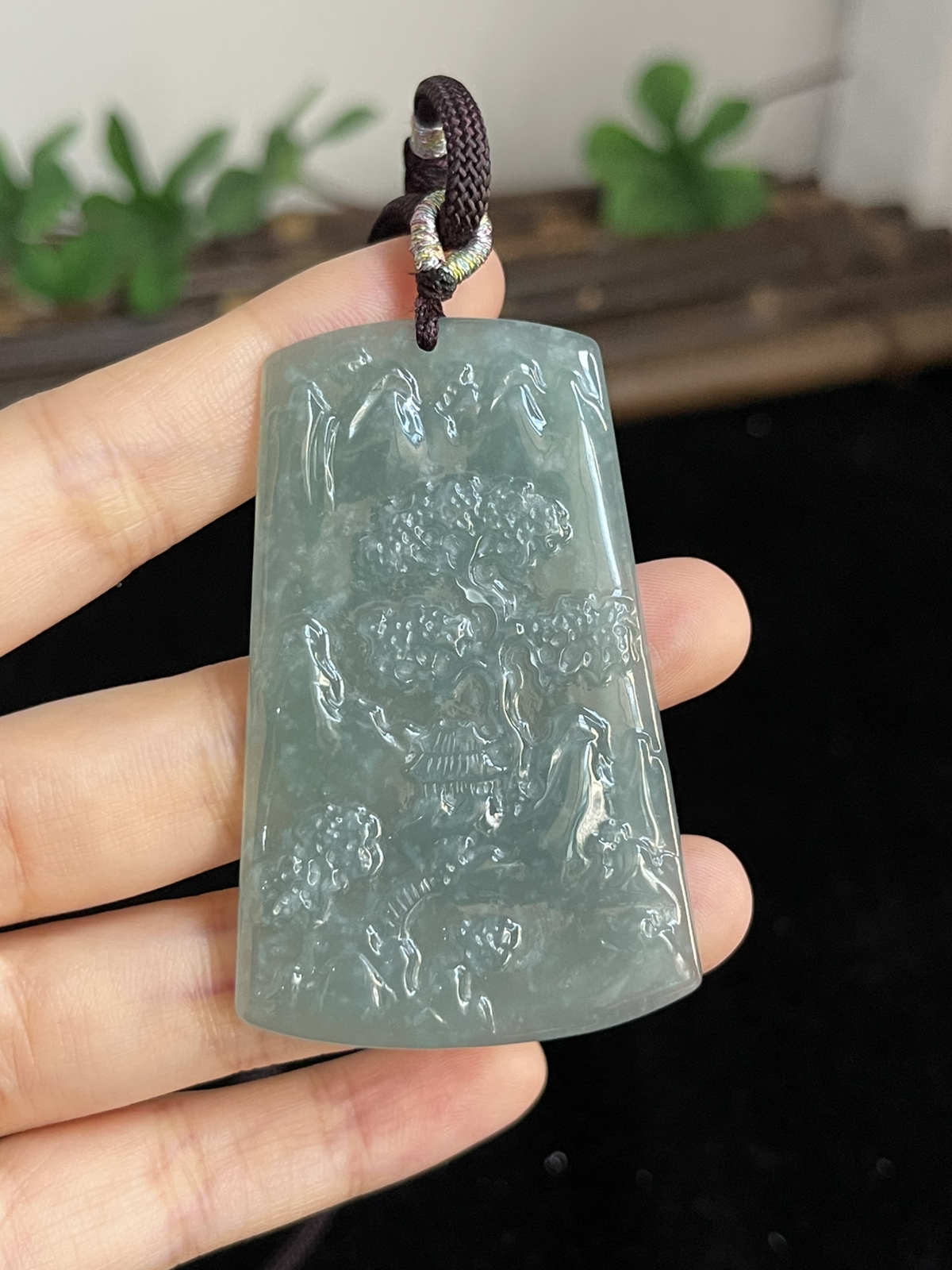 翡翠山水牌