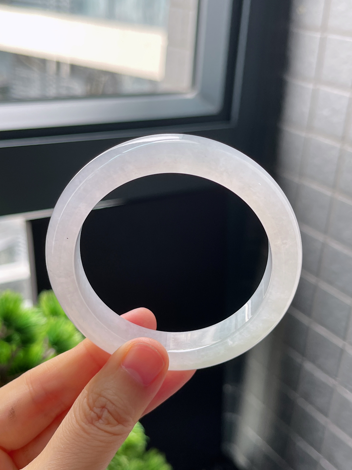 正圈54.3，白冰白月光正圈翡翠手镯