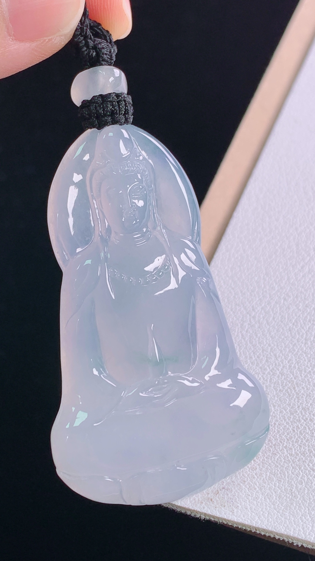 紫飘花观音，一刀切 紫气东来，花色灵动，无裂 尺寸:50.5-30.6-5.3mm 28