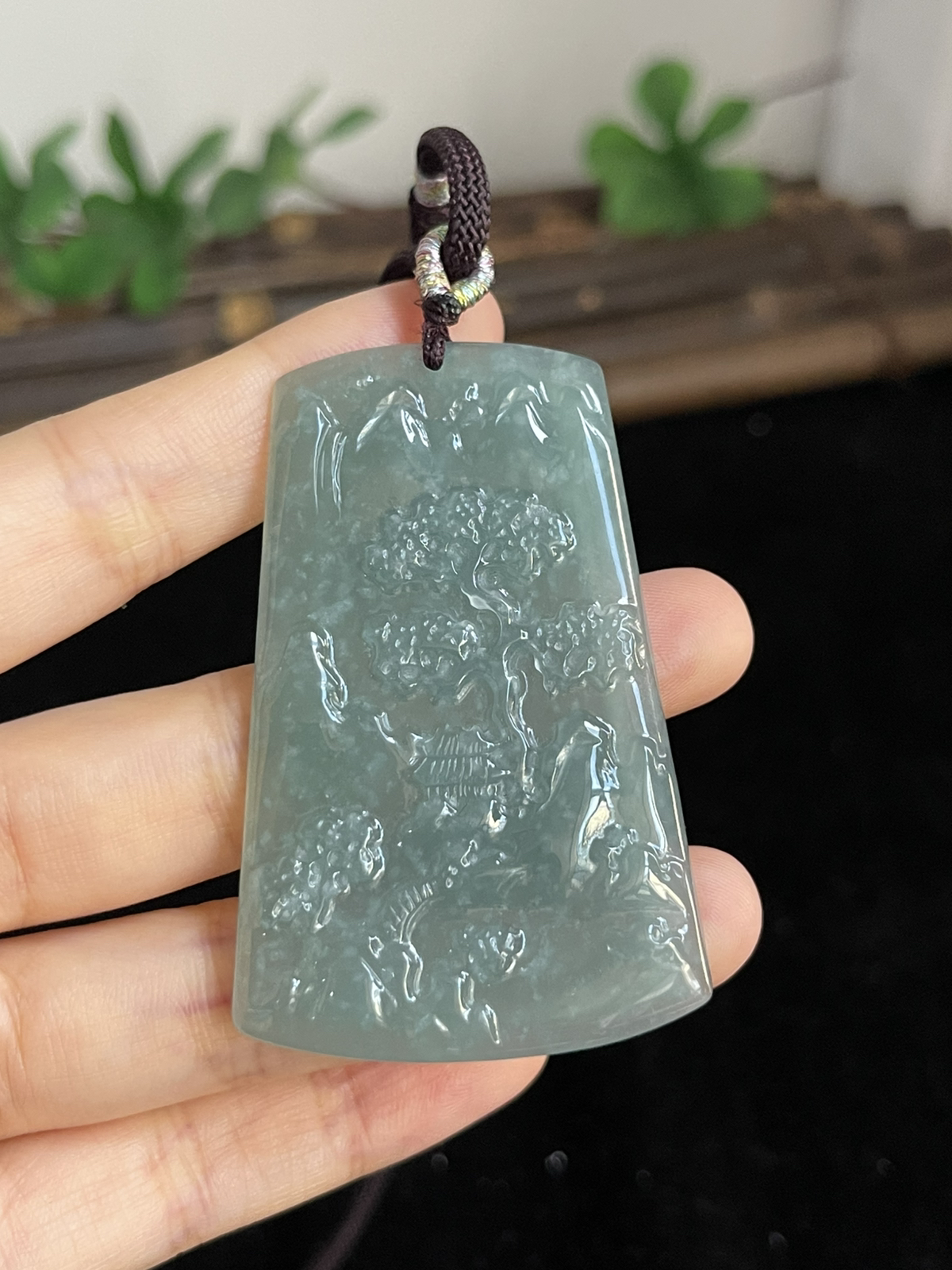 翡翠山水牌