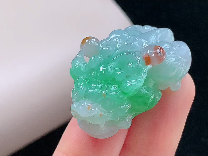 ️ 招财貔貅，无裂，尺寸33.3-21.0-12.3mm，包A附证书