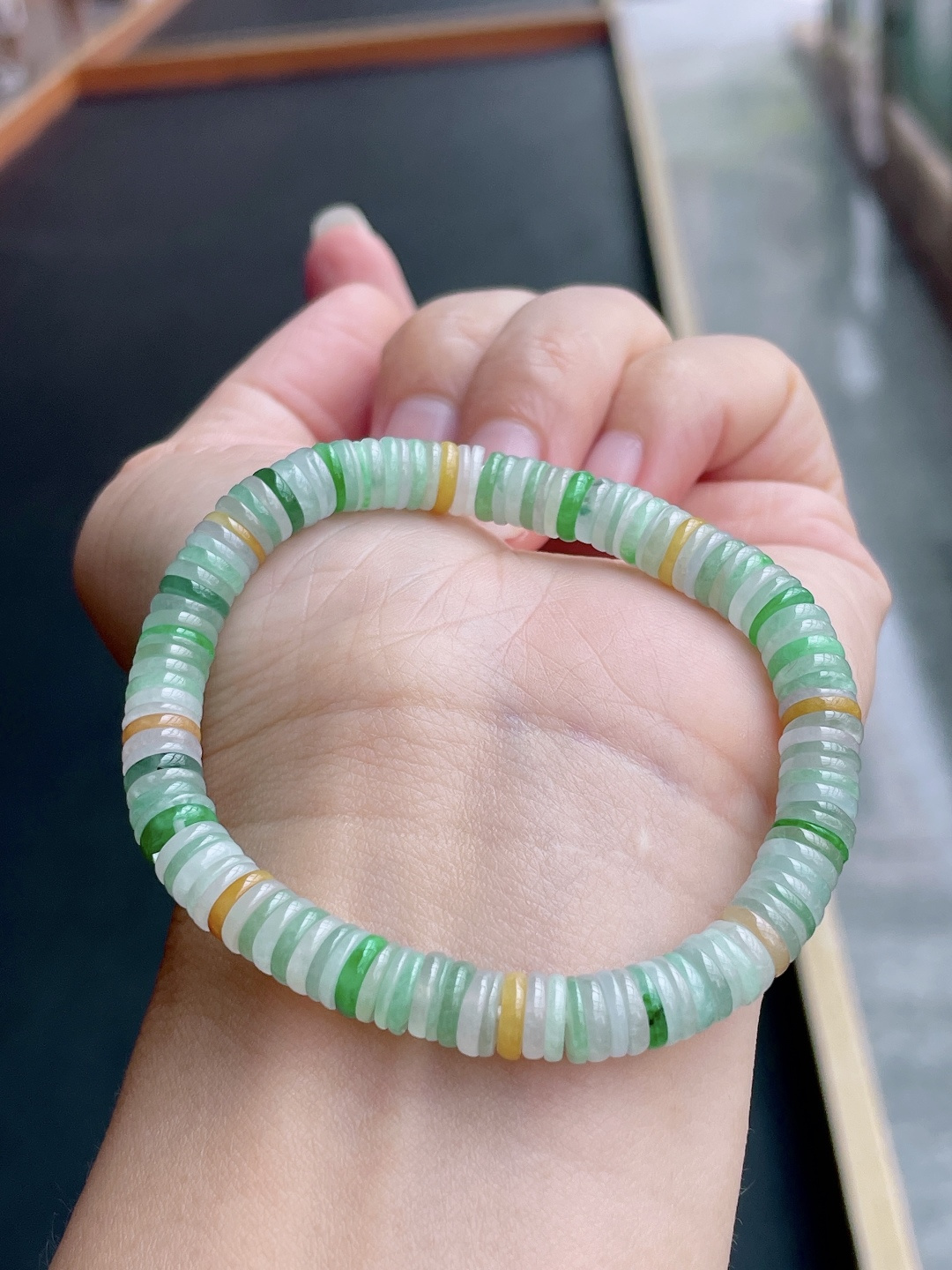 ️ 多宝算盘珠手串 色泽艳丽，水润细腻 尺寸：6.8/1.8