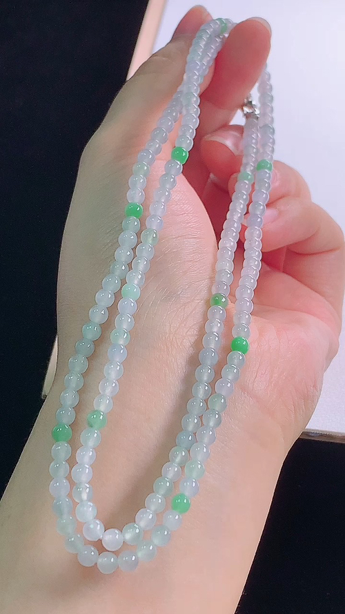 冰飘绿项链，尺寸:4.0-4.0mm 26