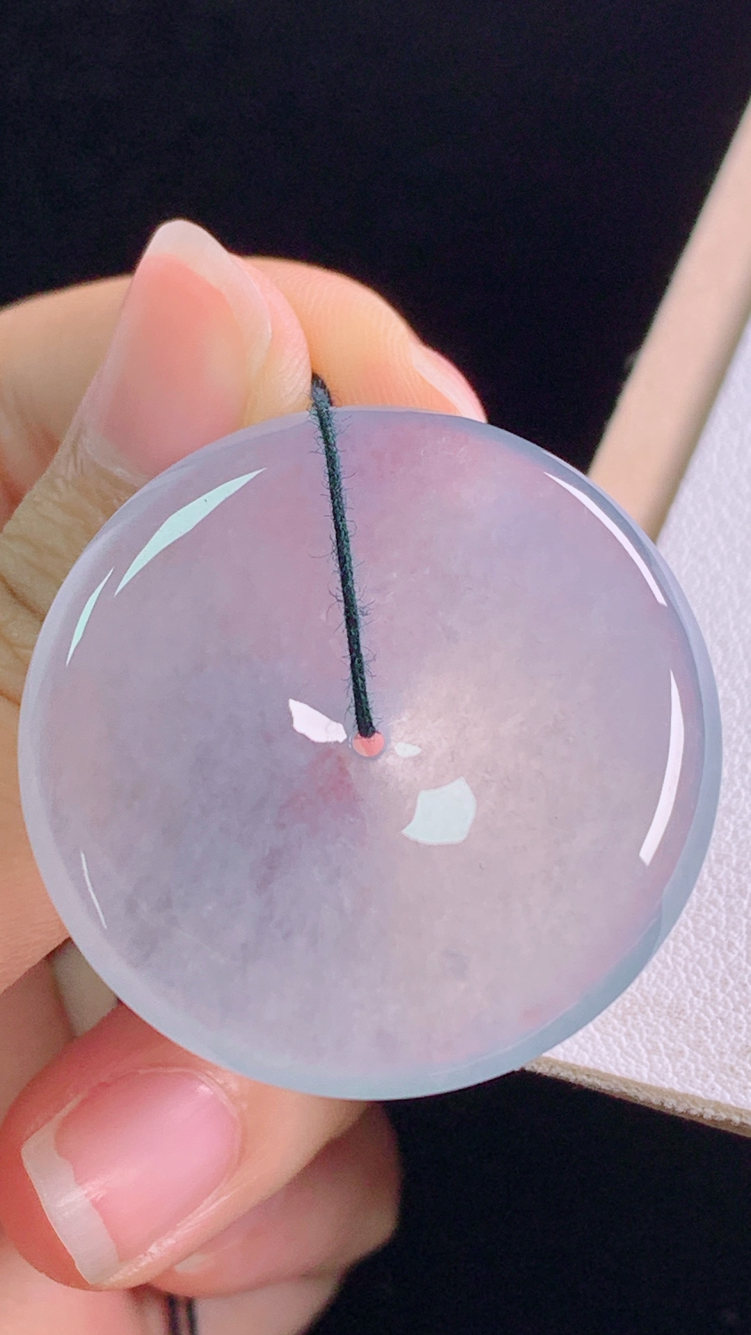 ️平安扣种水，冰透起光，无裂尺寸:33.0-5.6mm 26