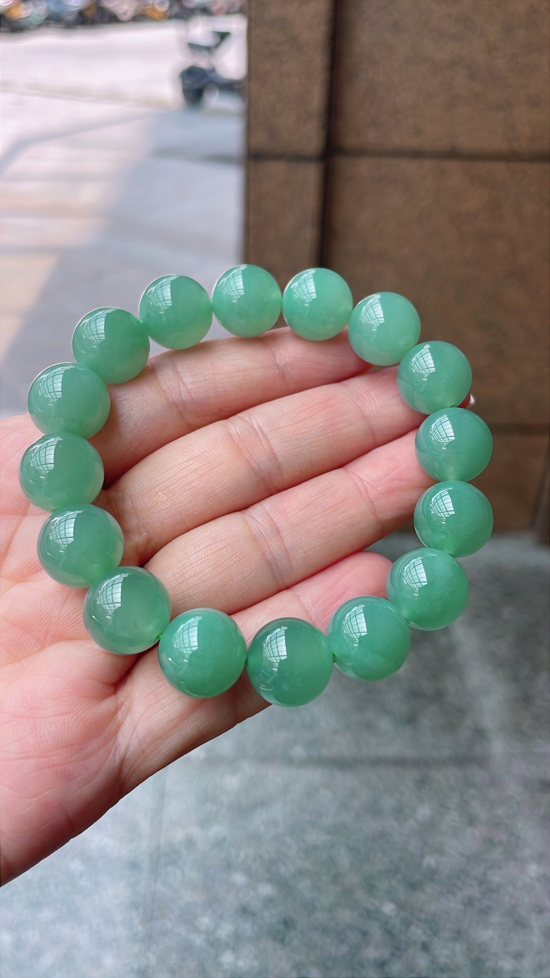 ️ 冰种晴底手串 底色浓郁，油润起胶 尺寸：12.3