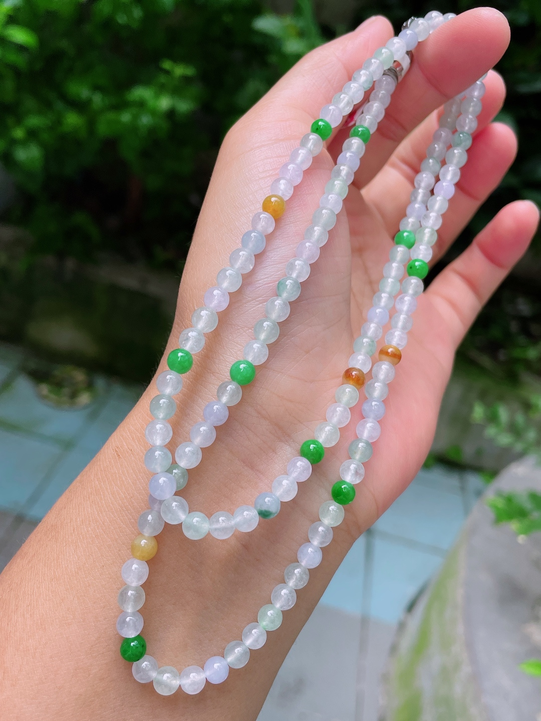 ️ 5mm133颗冰彩项链