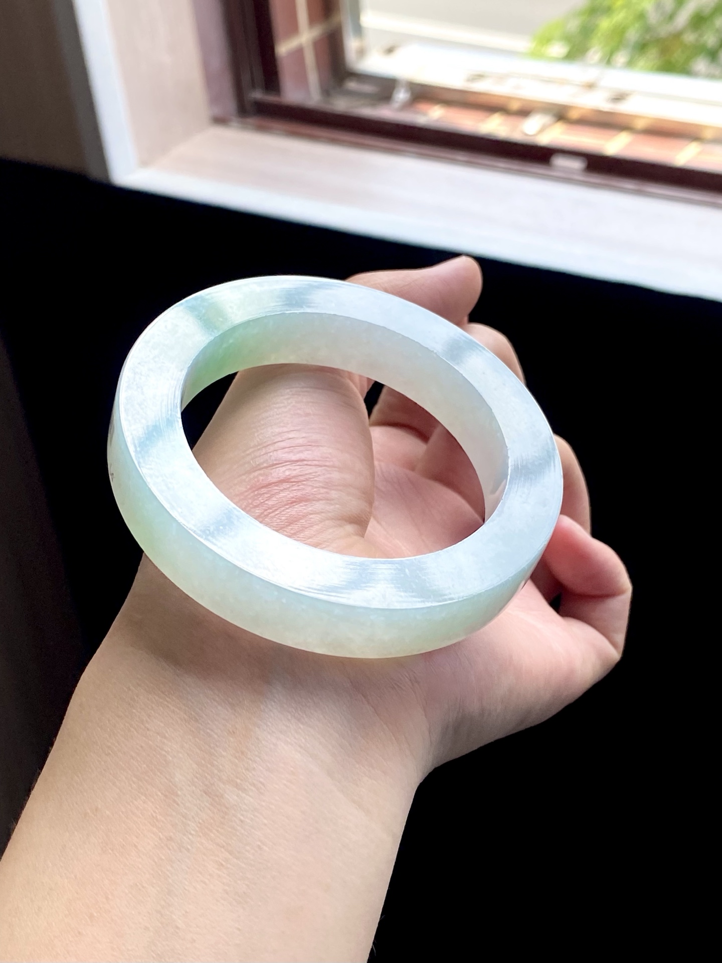 大圈口甜果绿葡萄肉晴绿镯胚 B0601-3 ⭕️75.8-55.5-12.4-10.2 可做56～60正圈