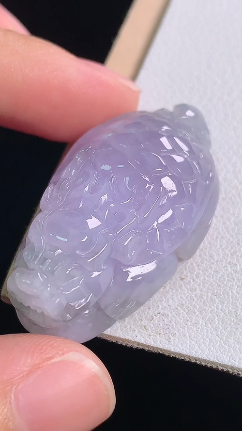 冰紫龙龟，无裂，尺寸:35.8-20.7-13.0mm 26