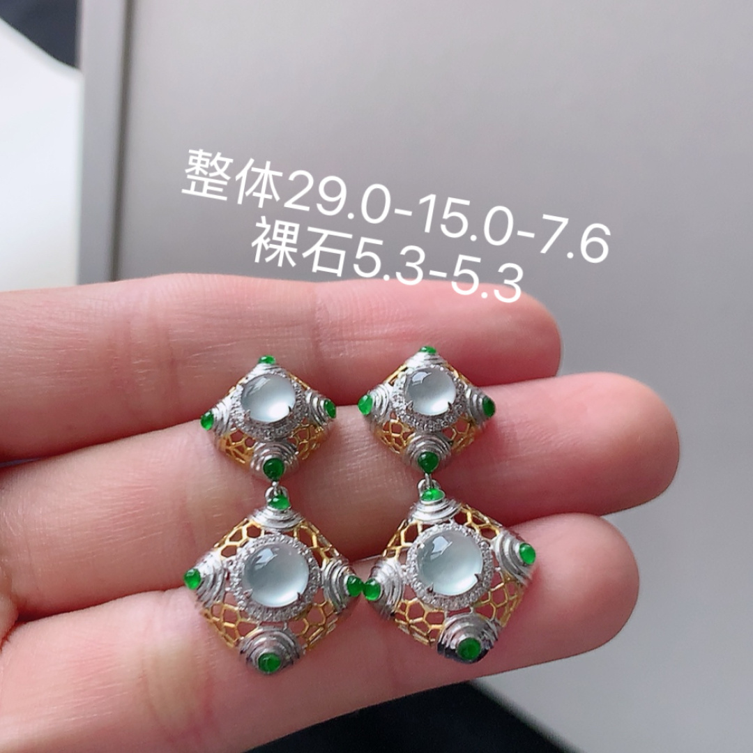 耳坠 冰润饱满   种色怡人 优雅迷人 货号41531，29.0-15.0-7.6