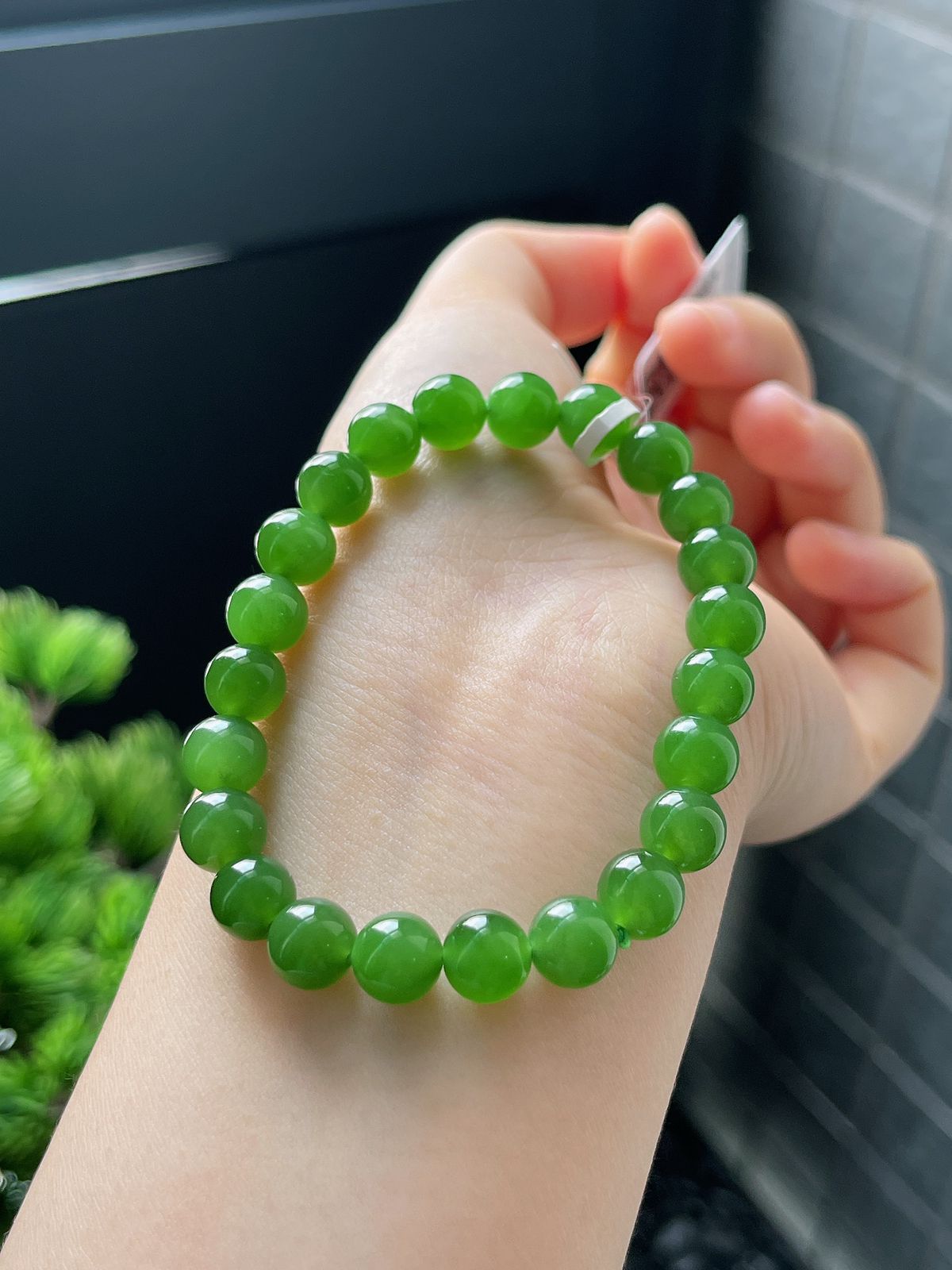 和田玉优品碧玉手串 8mm