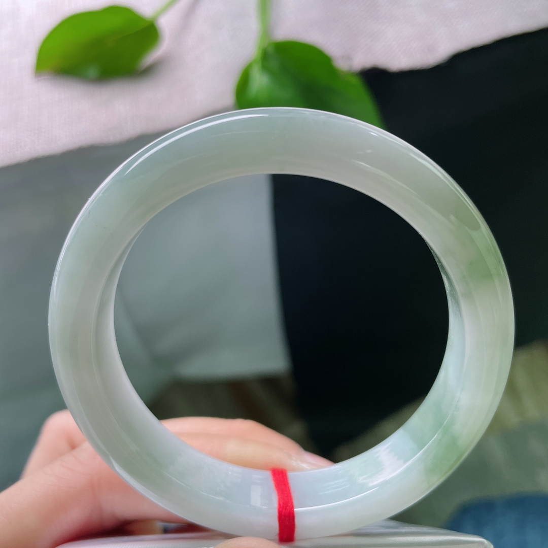 55.6/12.4/8.5，浅绿底正圈，飘着两抹深色点缀，简单大方，不失优雅，有纹，ss49253a