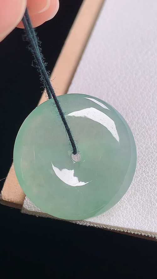 冰晴平安扣，无裂，尺寸:23.3-4.9mm