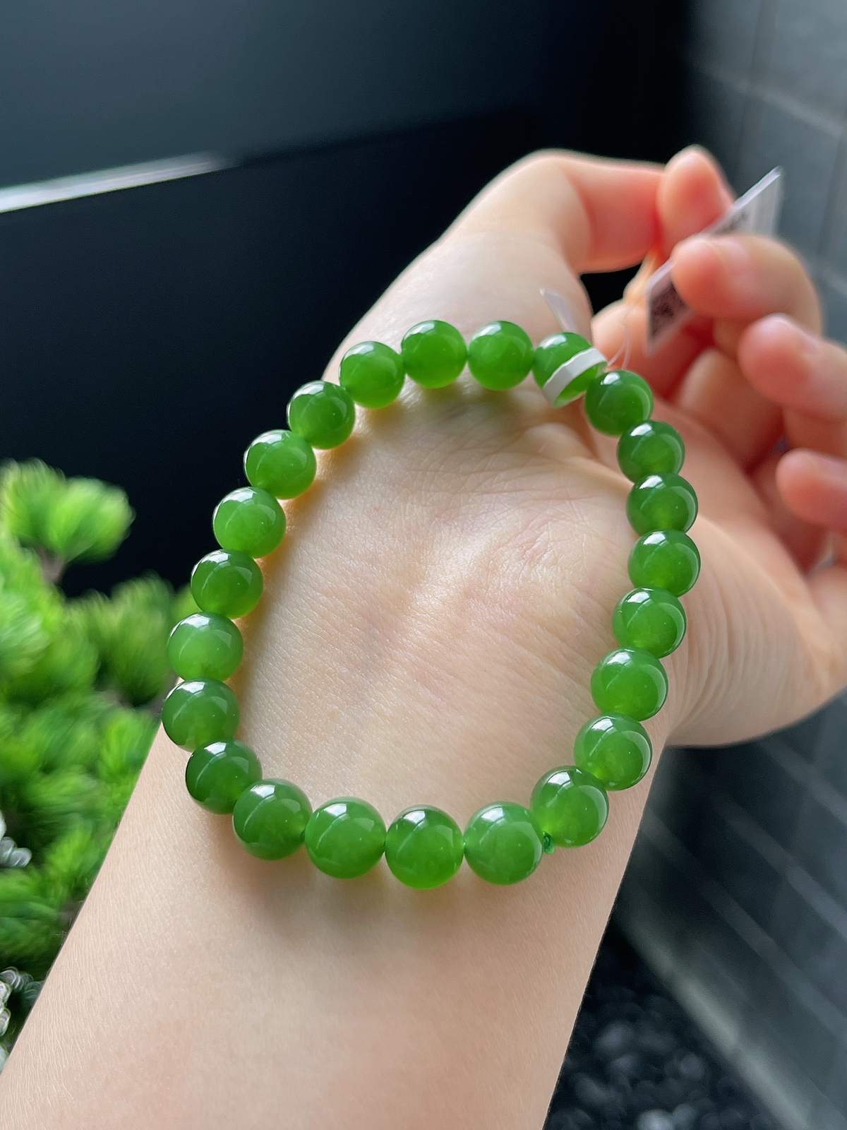 和田玉优品碧玉手串 8mm