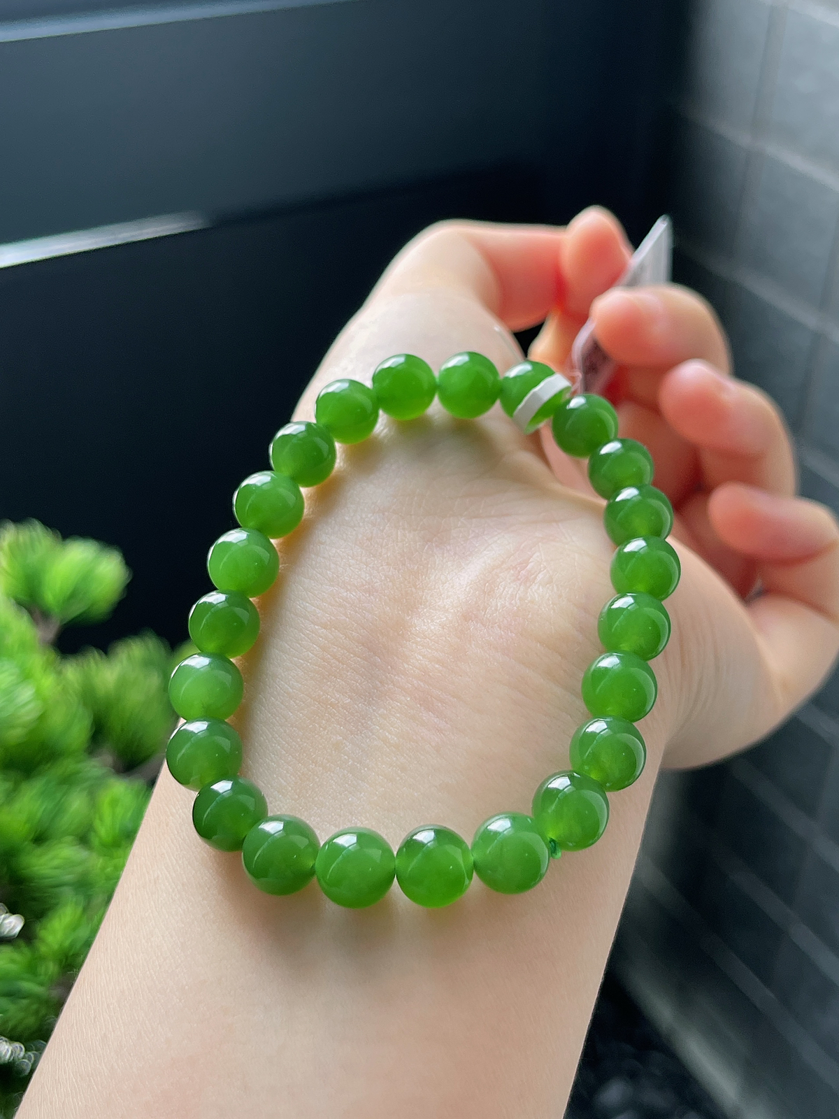 和田玉优品碧玉手串 8mm