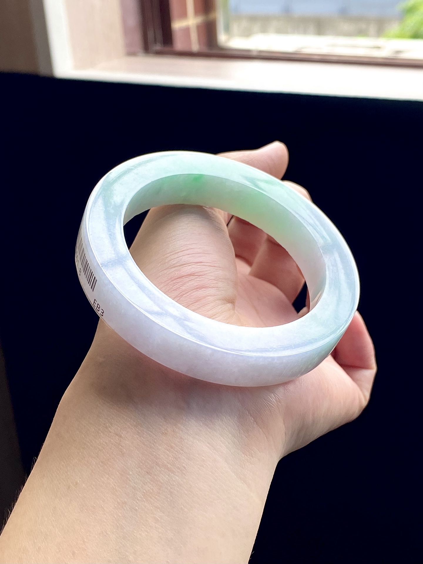 阳绿白底青镯胚 A0601-8 ⭕️75.6-56-11.5-9.7 可做56～59泥鳅背