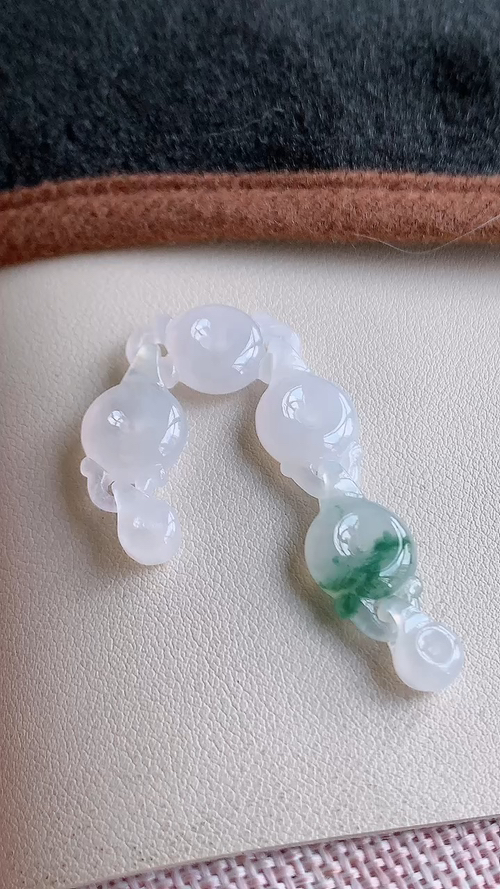 ️翡翠精品，仿古平安扣手链，冰种，飘花，尺寸82-12-5.6 aa62