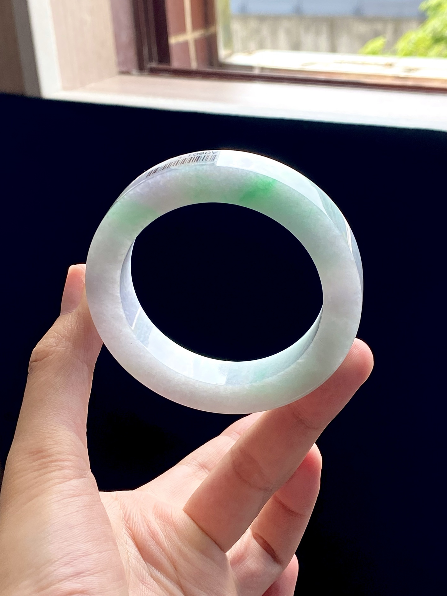 阳绿白底青镯胚 A0601-5 ⭕️74.8-55-12.7-10 可做55～58正圈