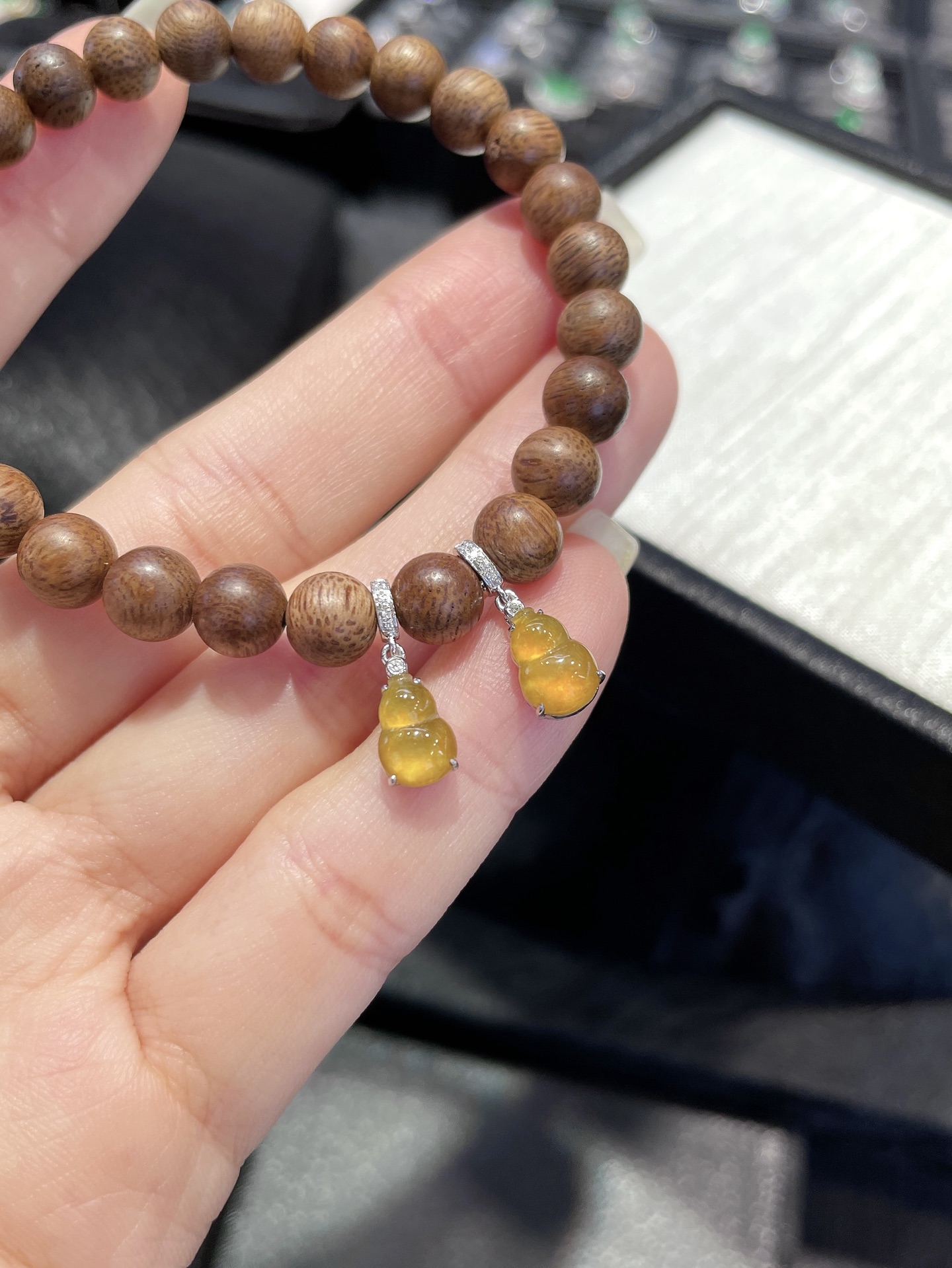 扣 发财金葫芦 18k金一枚 16-5.8-4.6mm