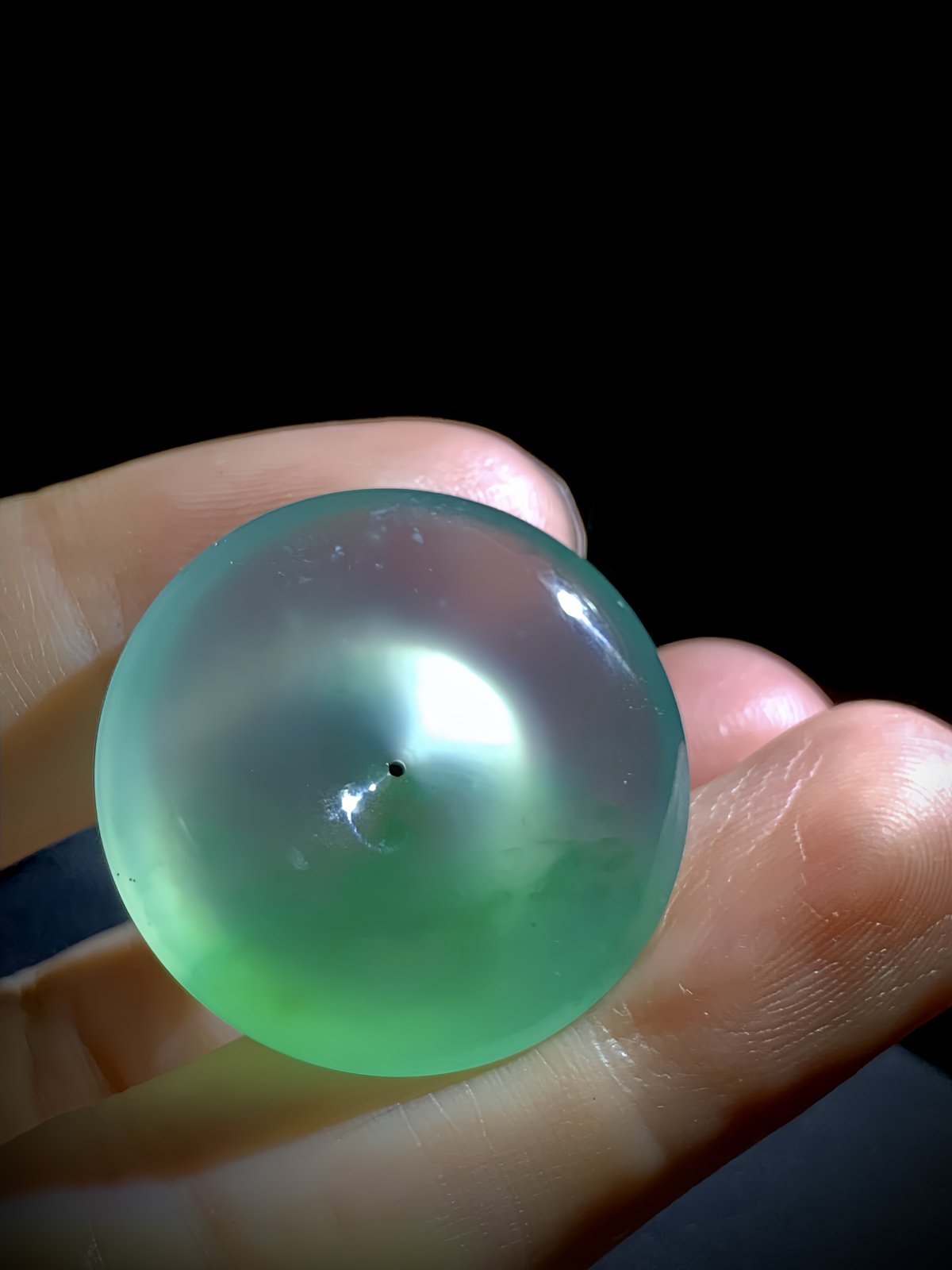 高品质飘花平安扣子，半山半水意境，
27-6.2mm，8.3g，