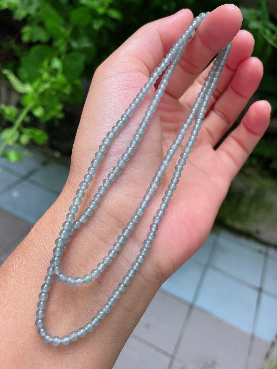 3.5mm冰蓝水项链