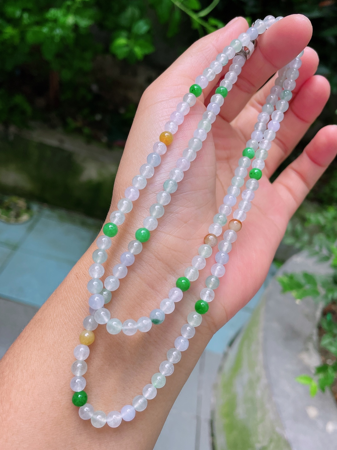 ️ 5mm133颗冰彩项链