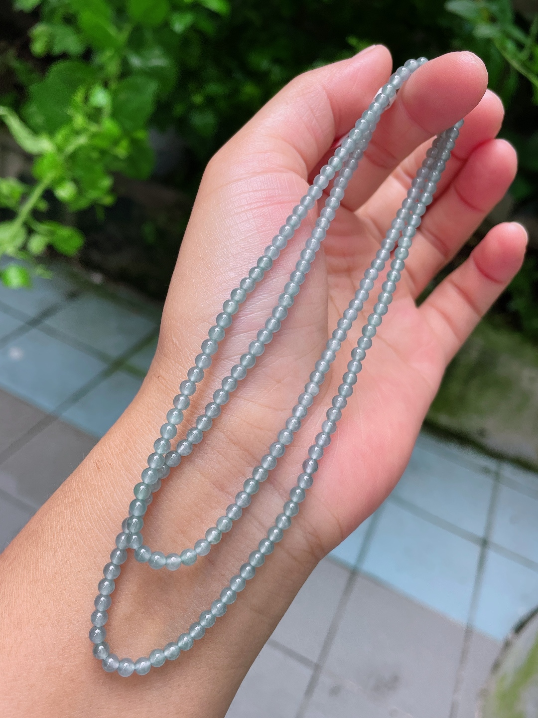 3.5mm冰蓝水项链