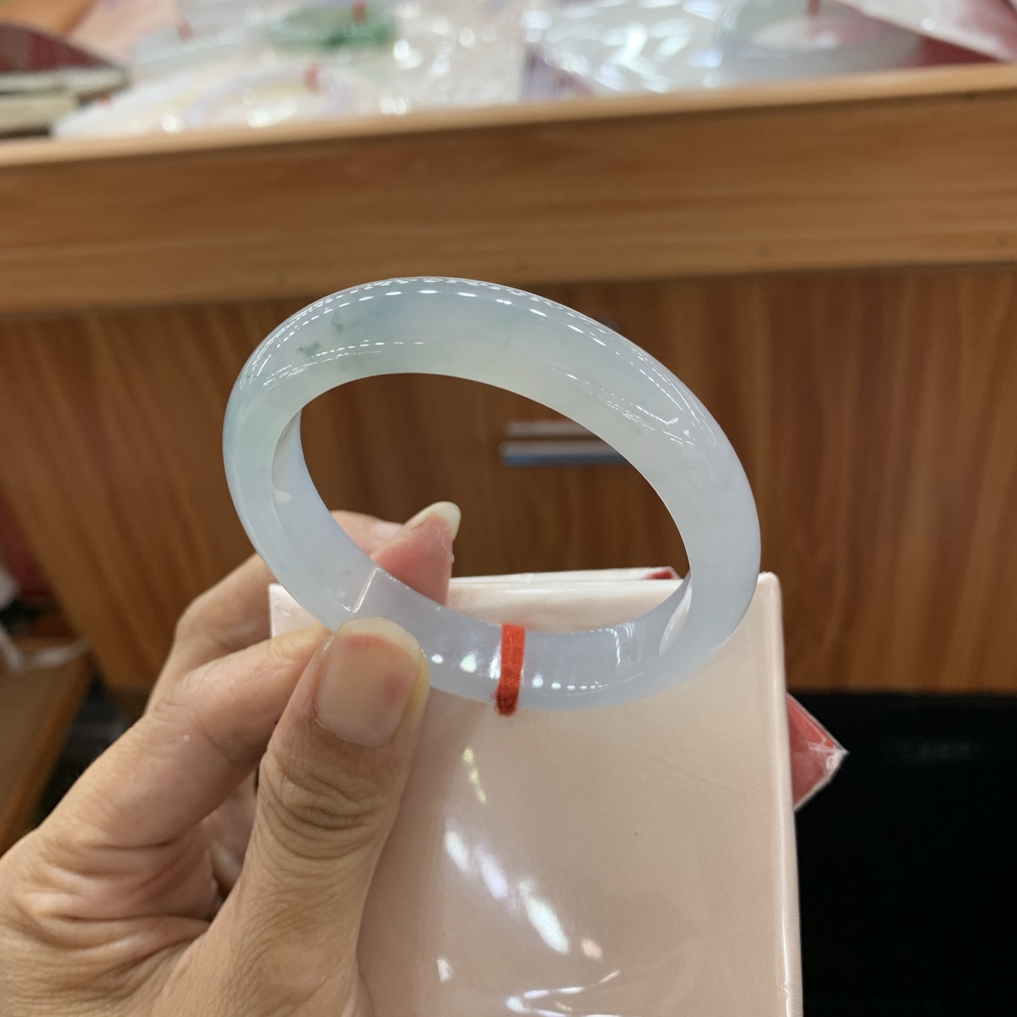 飘花贵妃翡翠手镯 53-46.8-11.6-7.3