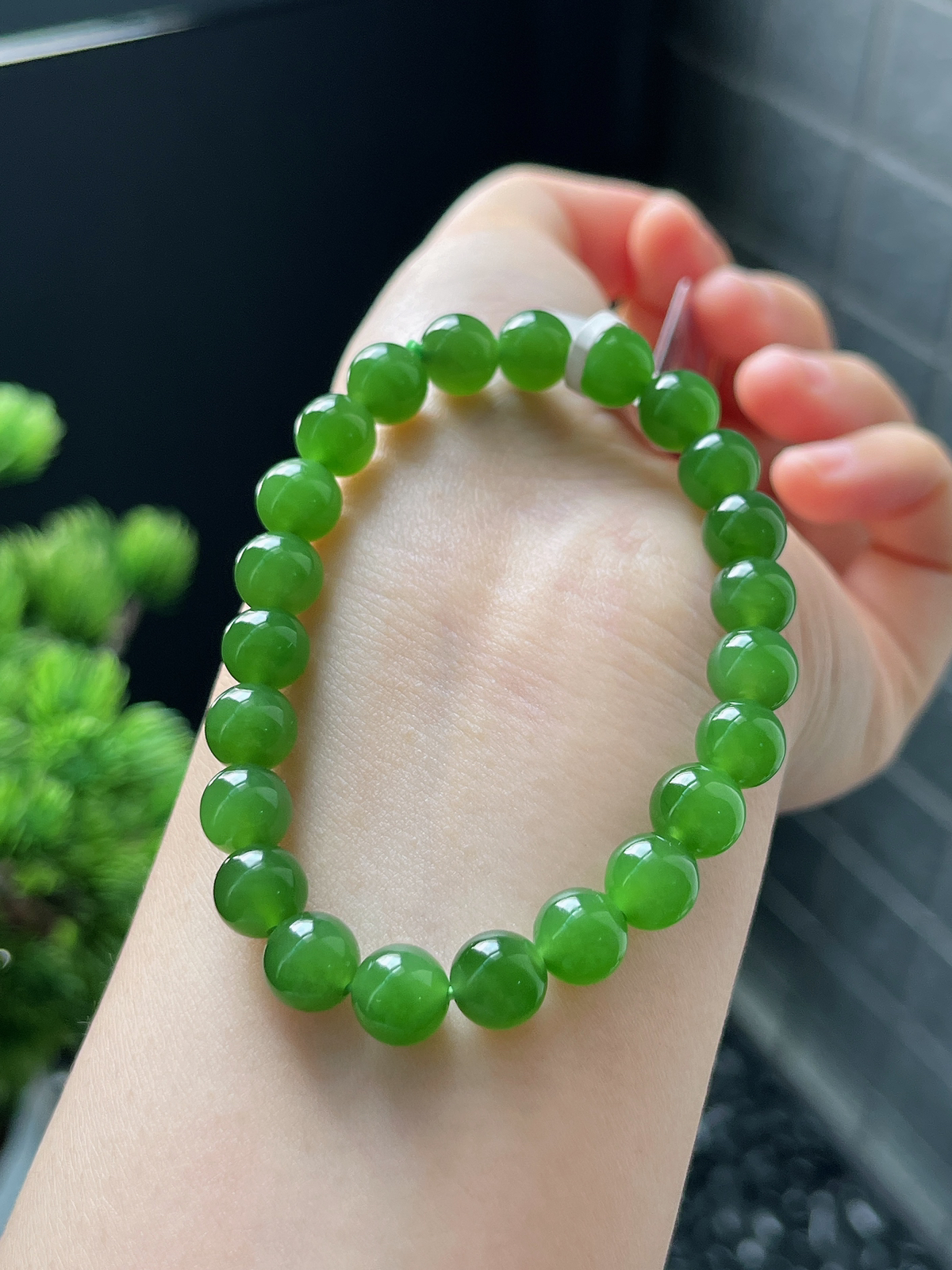 和田玉优品碧玉手串 8mm