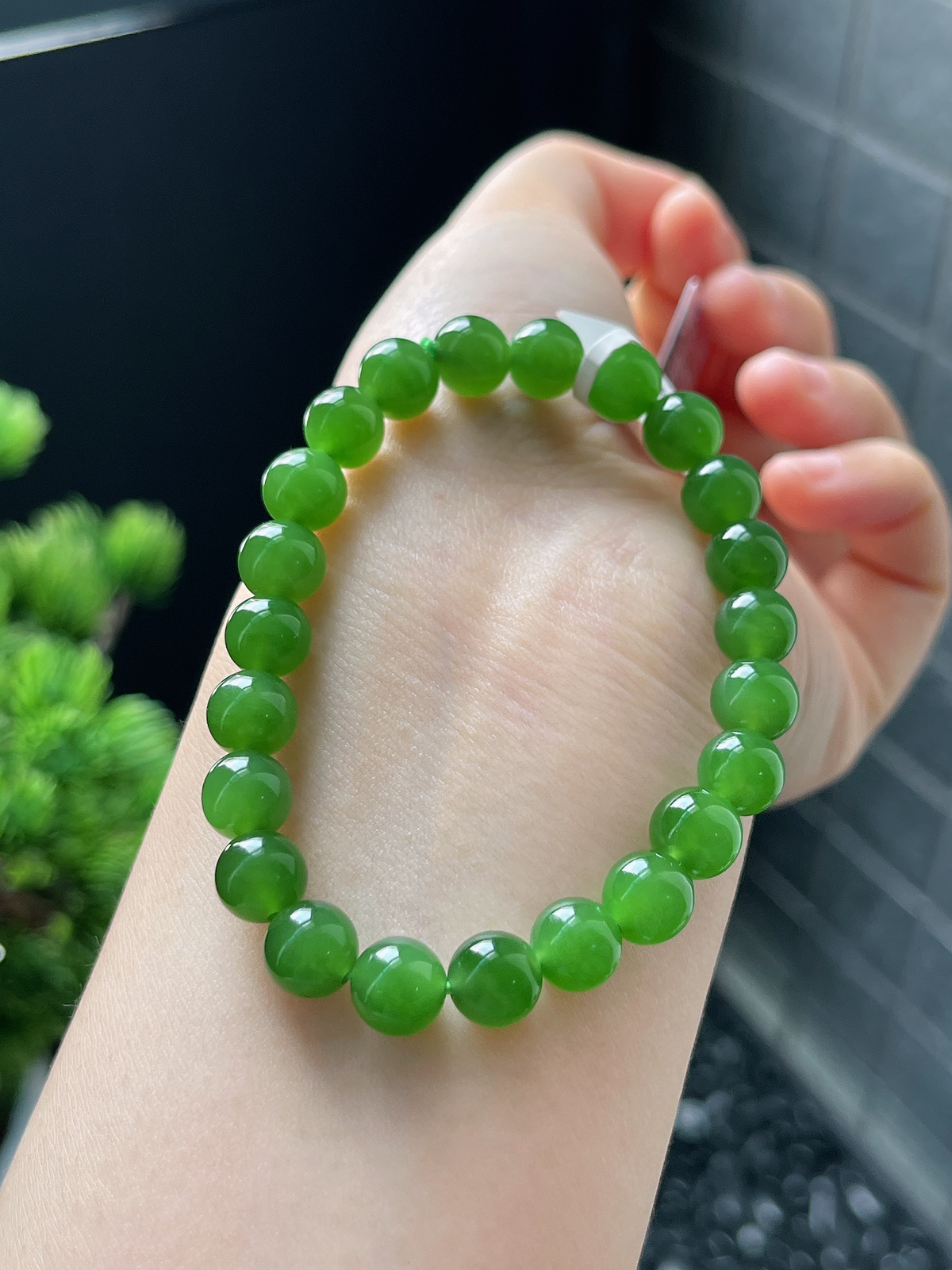 和田玉优品碧玉手串 8mm