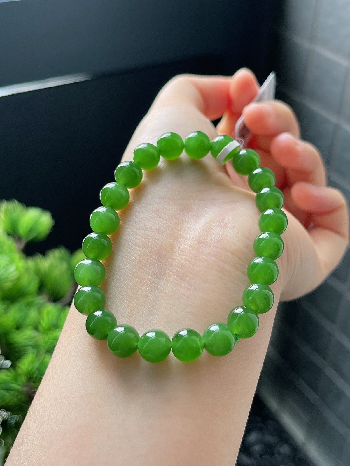 和田玉优品碧玉手串 8mm