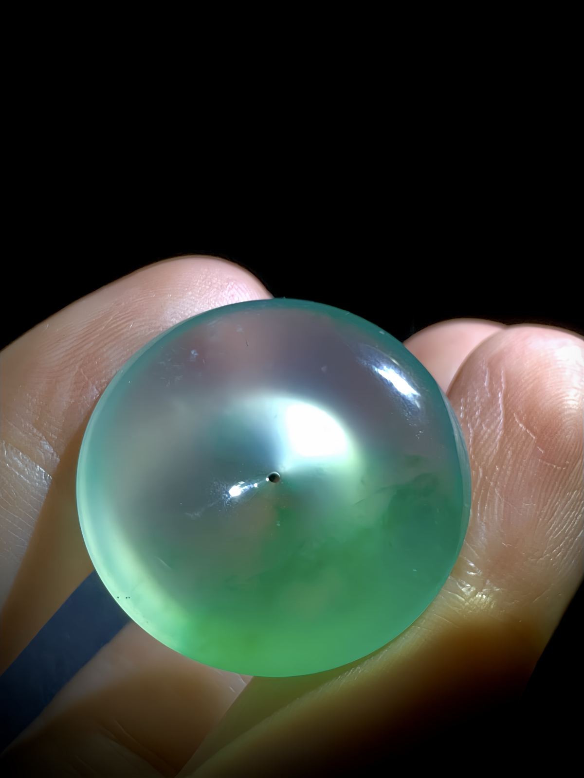 高品质飘花平安扣子，半山半水意境，
27-6.2mm，8.3g，