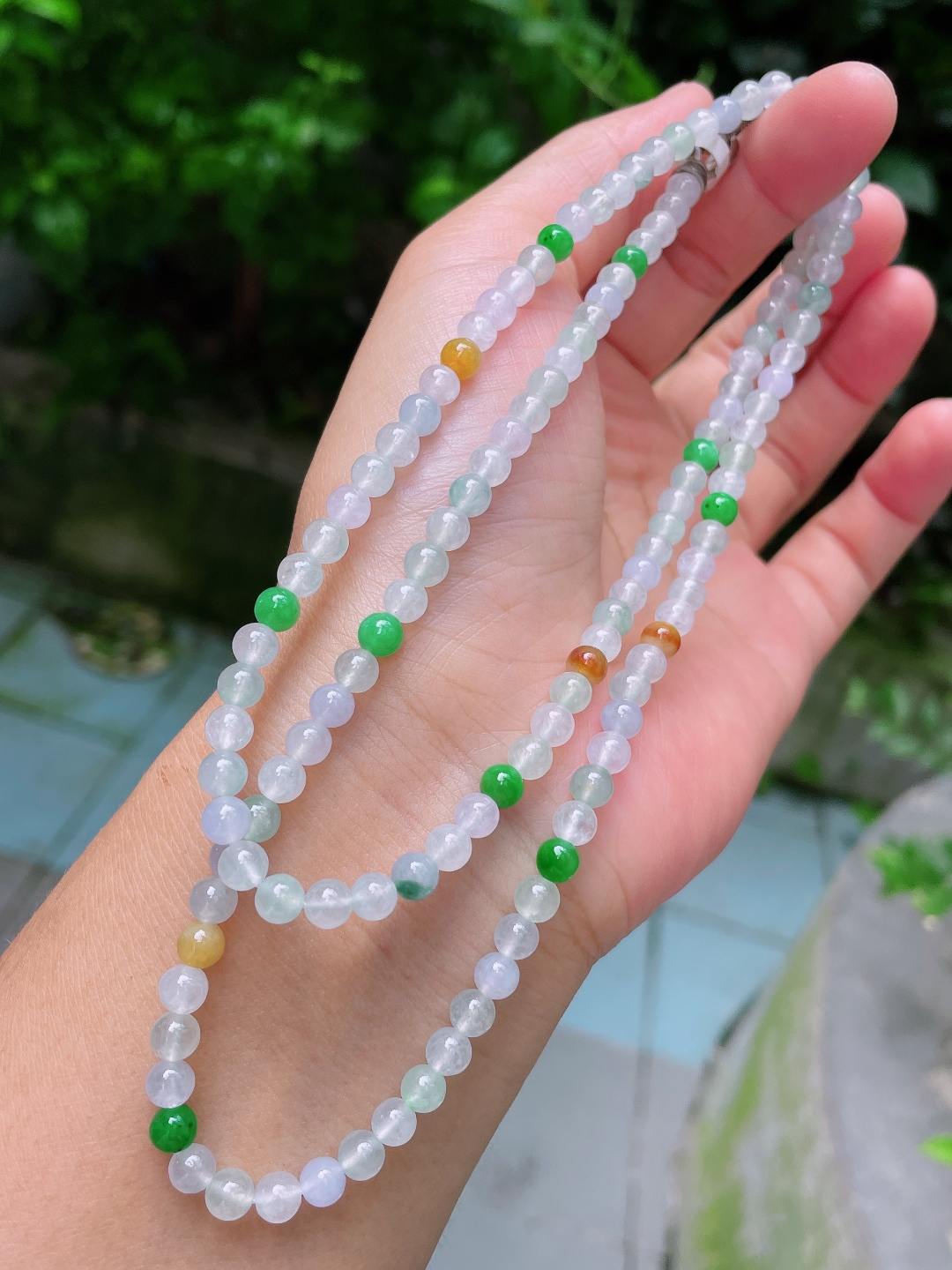 ️ 5mm133颗冰彩项链