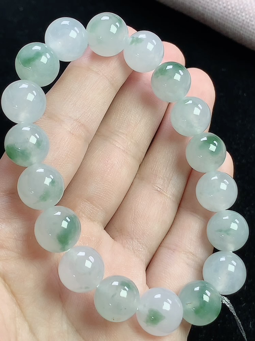 冰飘花玉珠手串，尺寸11.5mm，L02xtg