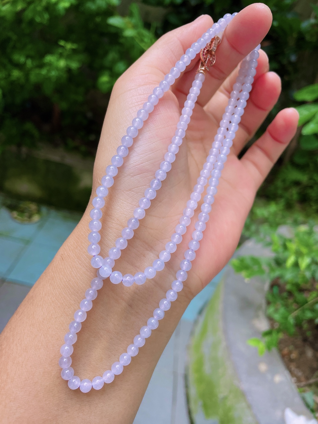 4.5mm冰紫项链