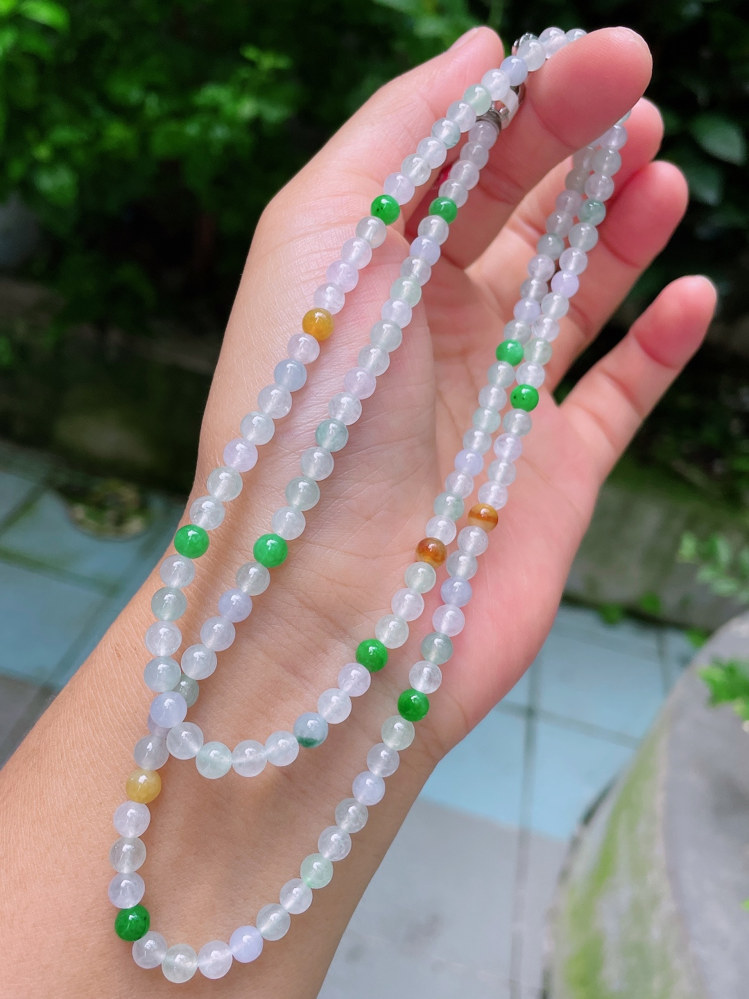 ️ 5mm133颗冰彩项链