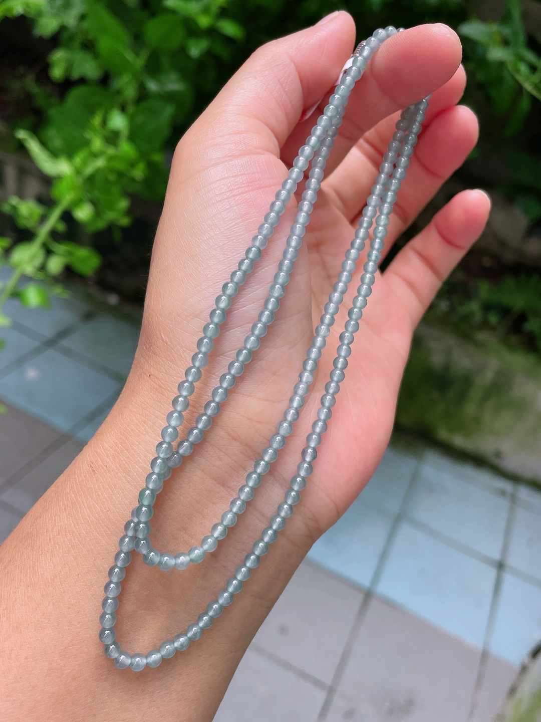 3.5mm冰蓝水项链