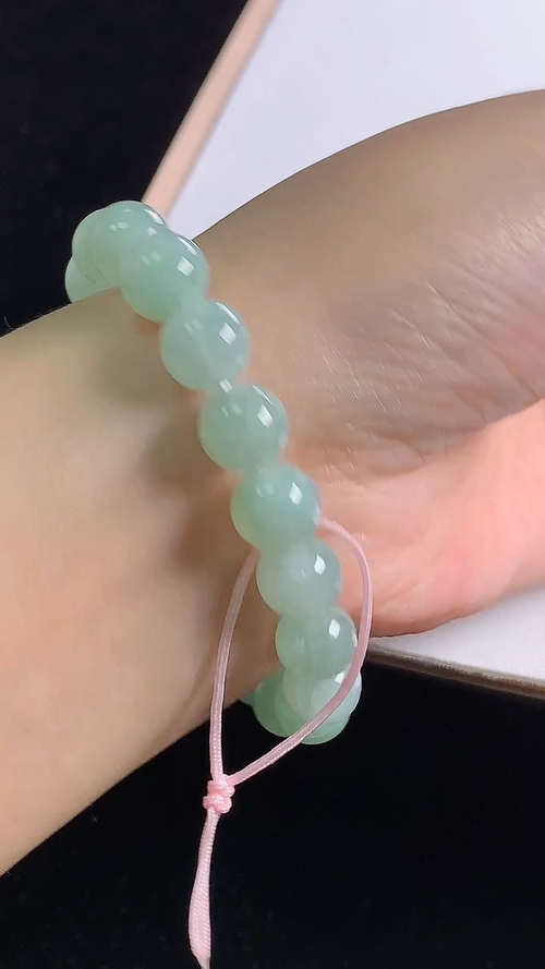 冰种手链，尺寸:9.5-9.5mm 27
