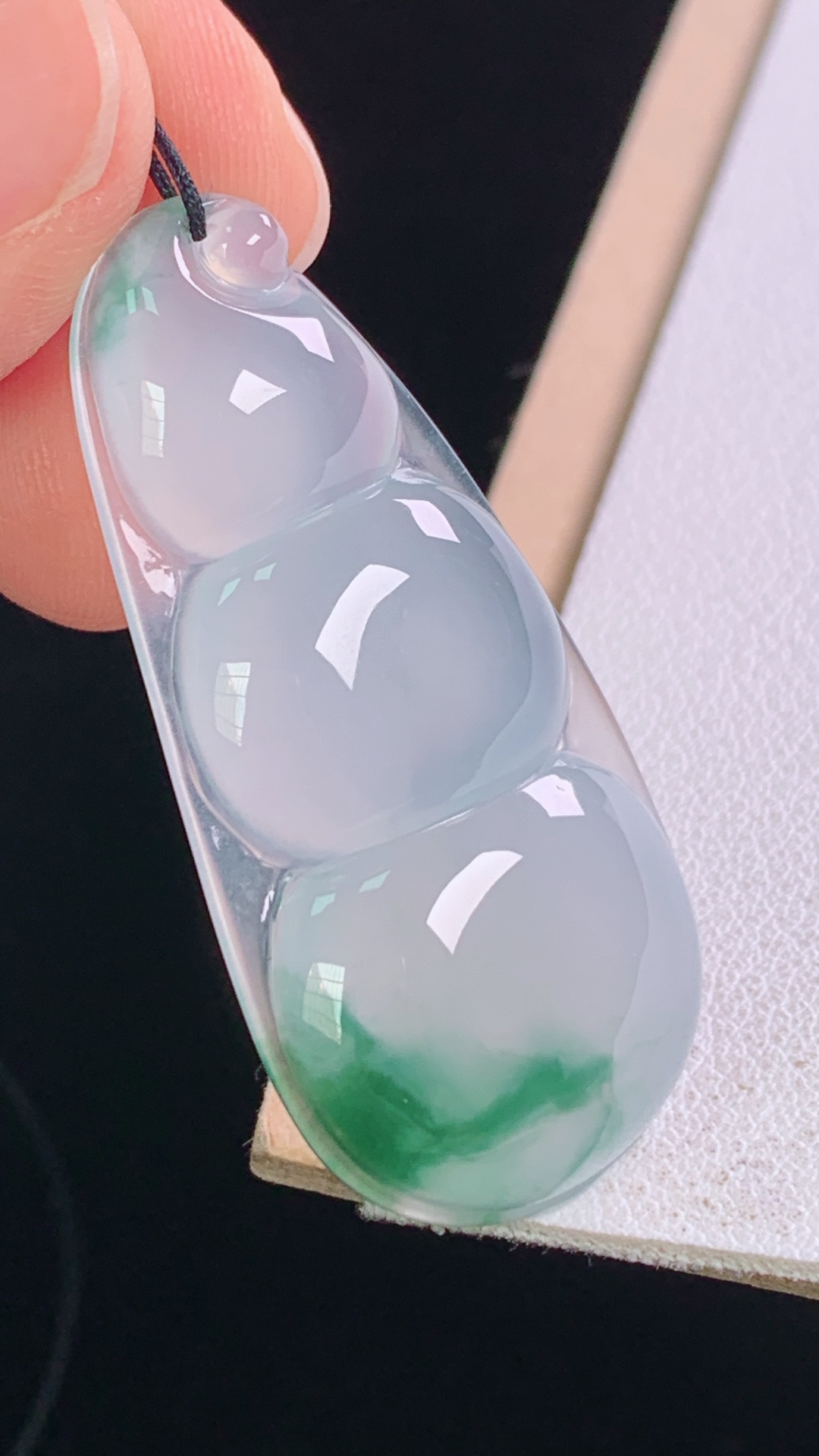 ️冰飘花四季豆 花色灵动，水润细腻，无裂 尺寸:42.6-20.0-6.0mm 30