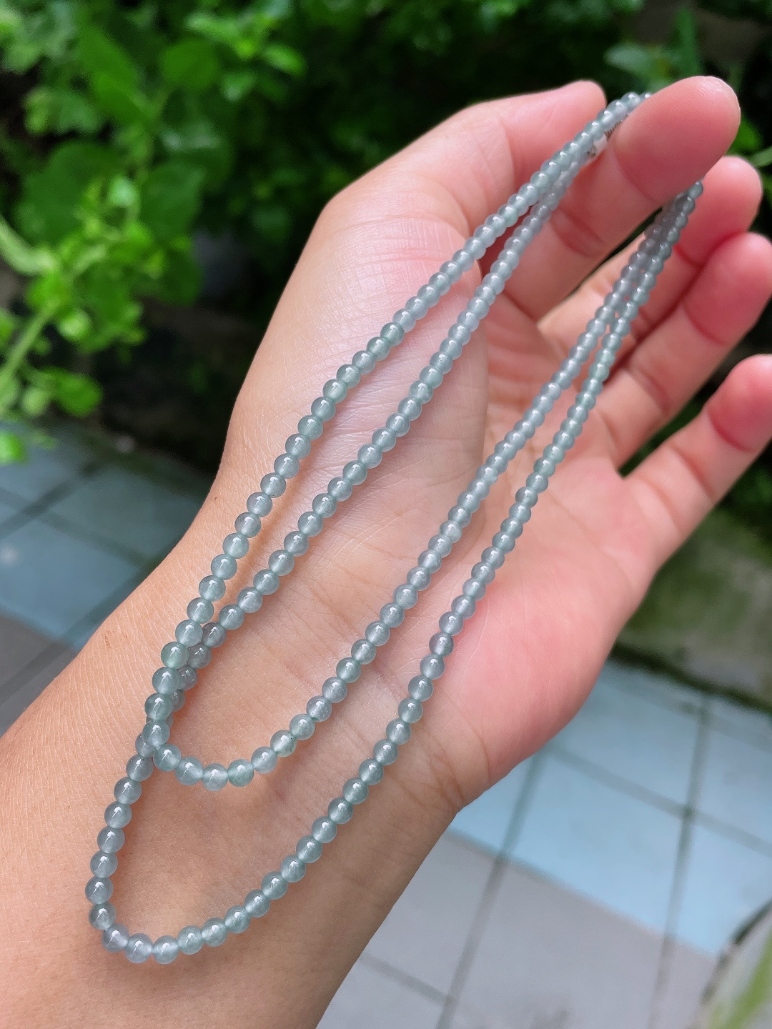 3.5mm冰蓝水项链