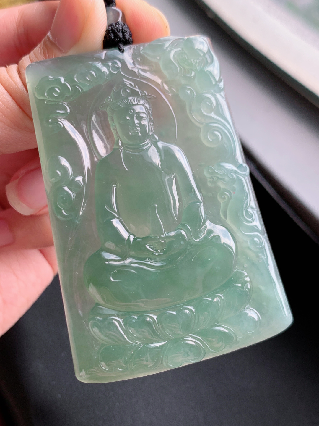 ️ 坐莲观音牌挂件，晴水如溪，温润见禅心。自然光拍摄 43