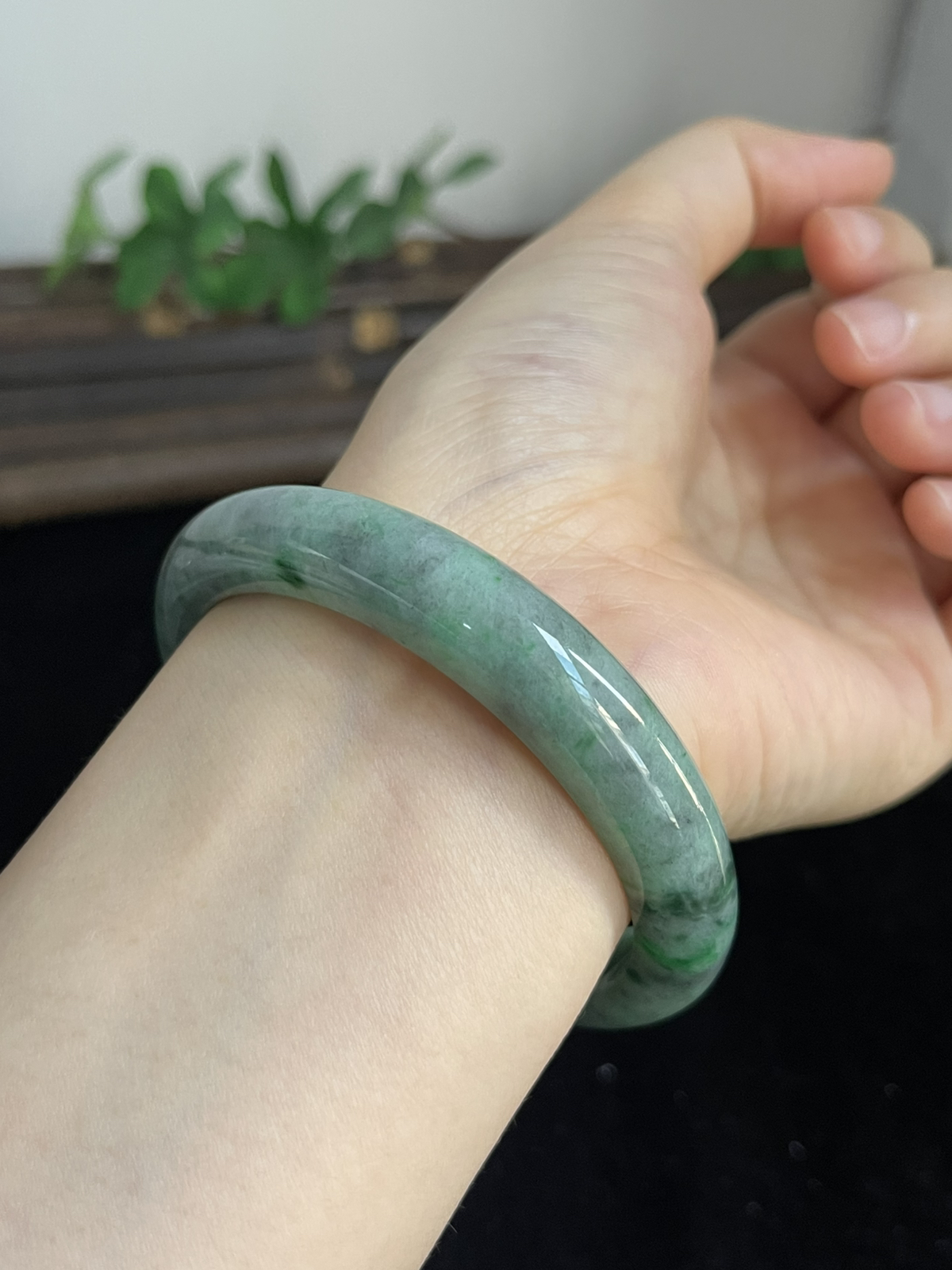 正圈58.5圈口，翡翠手镯